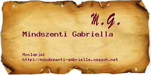 Mindszenti Gabriella névjegykártya